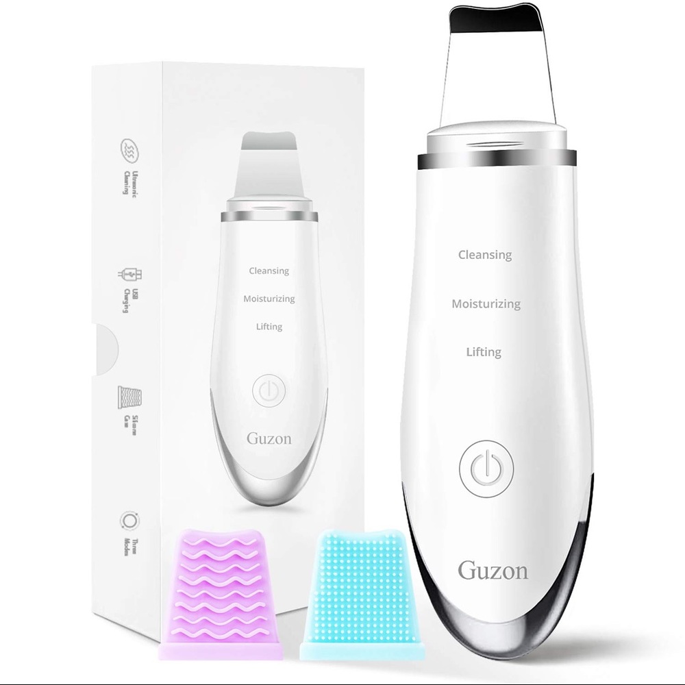 Ultrasonic Face Spatula for Deep Cleansing, Extractor Facial + Lifting Tool